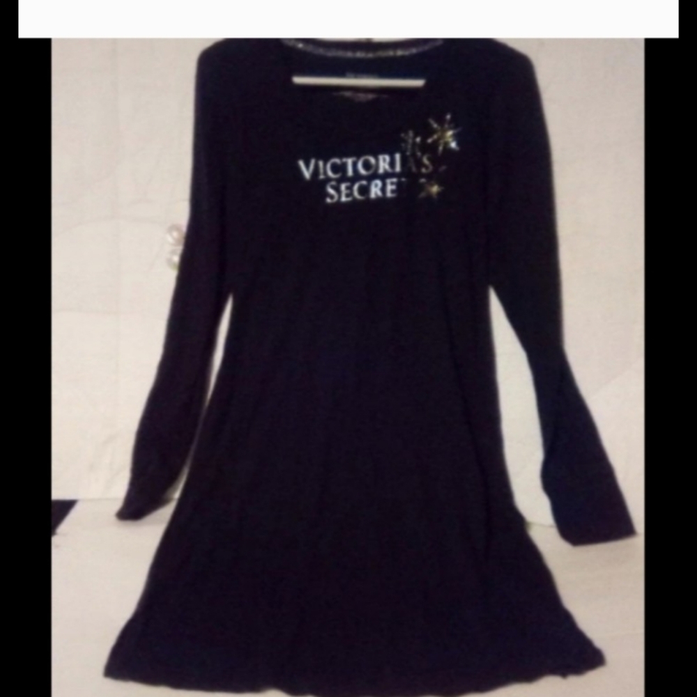 #BUNDLE Victoria's Secret "Gems"Black Tshirt Nite shirt#FREE WRISTLET - Picture 5 of 9